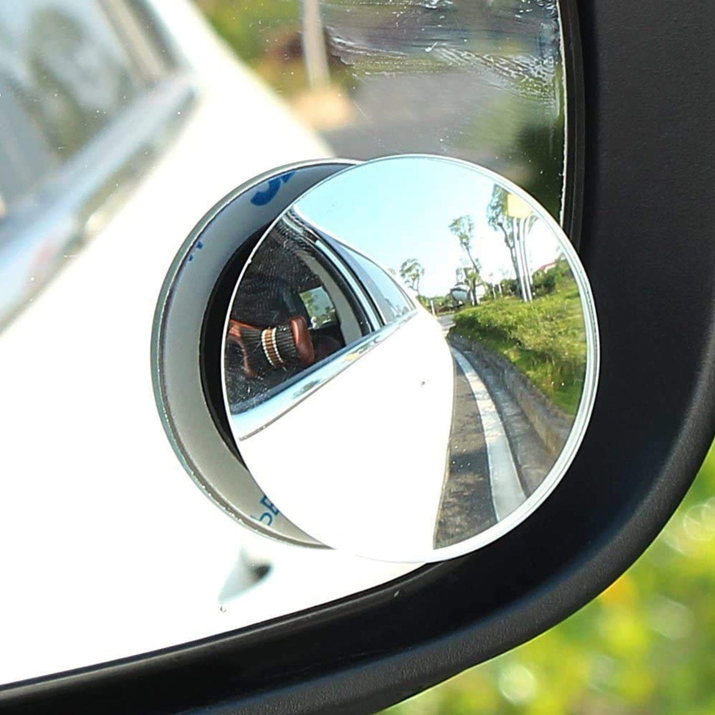 Blind Spot Round Wide Angle Adjustable Convex Rear View Mirror-Pack of 2